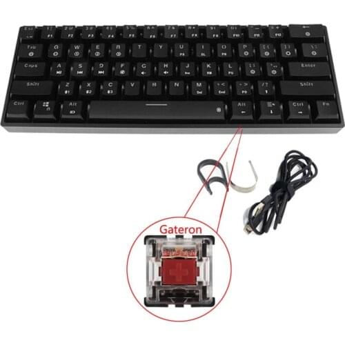 RGB Backlit Bluetooth 5.0 Wireless Dual Mode Mechanical Keyboard,61 Gateron Keys