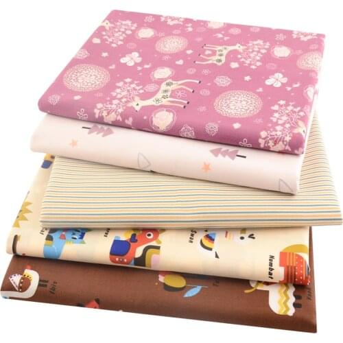 Booksew Animal Cartoon Printed Cotton Fabric Half Meter Cloth for Sewing Dress Quilt Patchwork Materials DIY Craft Needlework