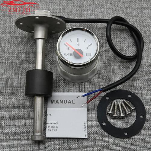 52mm Car Boat Water Level Sensor for 0~190 ohm 240-33ohm Water Level Gauge with 150 200 250 300 350 mm Fuel Sending Unit
