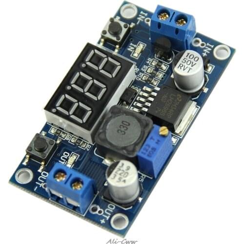 DC 4.0~40 to 1.3-37V LED Voltmeter Buck Step-down Power Converter Module LM2596
