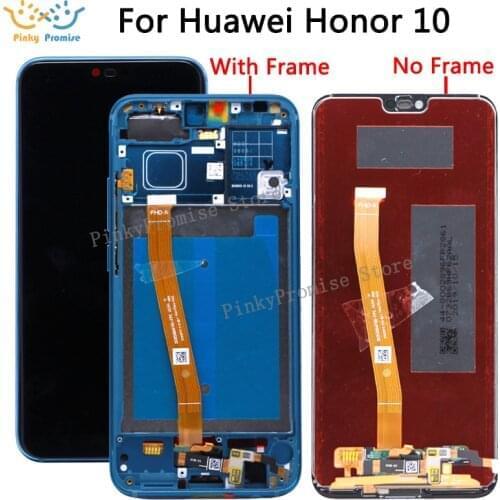 For HUAWEI Honor 10 Display Touch Screen Frame For Huawei Honor 10 LCD Display On Col-L29