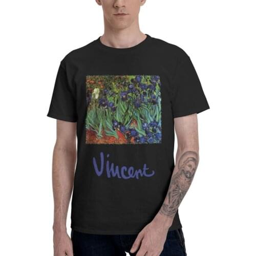 Vincent Van Gogh The Art Of Europe T-shirt Men Novelty T Shirt Short Sleeve 100% Cotton Lrises Tshirt Urban Tee Tops
