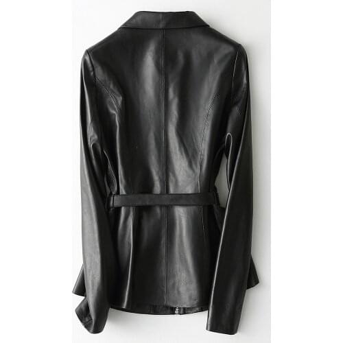 Genuine Leather Jacket Women Clothes 2020 Korean Real Sheepskin Coat Spring Autumn Womens Jackets Belt Slim KQN22103 KJ2318