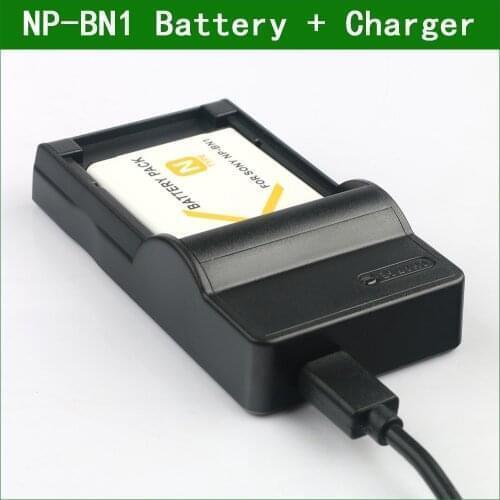 LANFULANG NP-BN1 NP BN1 NPBN1 Digital Camera Battery + Charger for Sony DSC-W330 DSC-W350 DSC-W360 DSC-W380 DSC-W390 DSC-W510