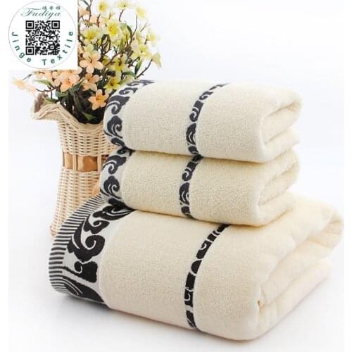 New Fashion (3pcs/Lot) Bath Towel Set 1*70cm*140cm & 2*34cm*74cm 100% Cotton Bath Towel Piece Set Face Towel Wholesale 3 Colors