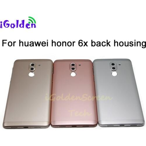 New Battery Door Back Cover Housing Case For Huawei Honor 6x With Camera Lens+Power Volume Buttons replacement back housing