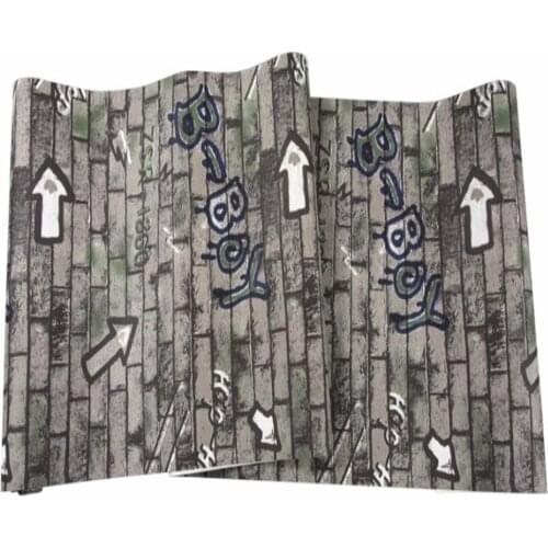 Beibehang Wall wallpaper 3d Brick pattern personality graffiti letter photo wallpaper home indoor cafe KTV adhesive wallpaper