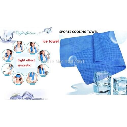 3 Colors 80*17CM Deer Skin ICE COOL TOWEL SPORTS COOLING TOWEL Car cleaning pad free shipping 250 pcs/lot