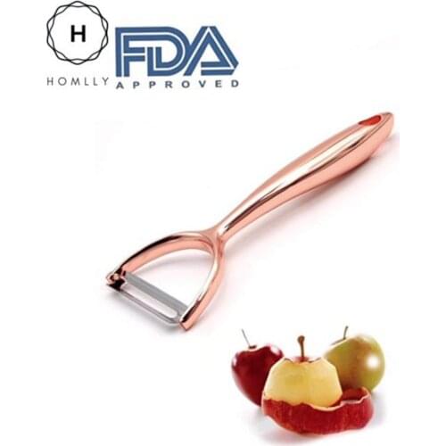 Homlly Zinc Alloy Rose Gold Vegetable Peeler