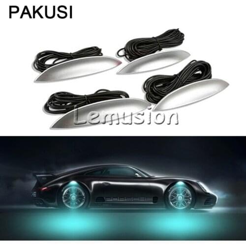 PAKUSI 1Set Car LED Wheel lights LED decoration lamp bulb atmosphere light For BMW e46 Audi a3 VW for universal car accessories