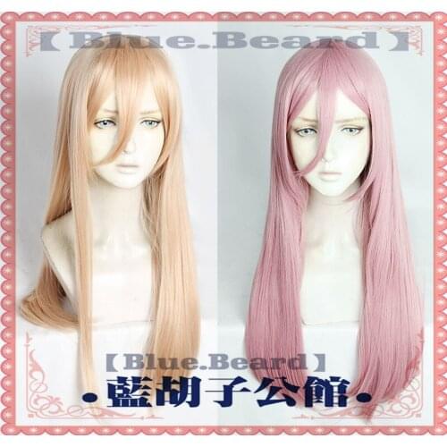 70cm Anime Chainsaw Man Wig Power Cosplay Heat Resistant Synthetic Long Hair Wig Halloween Party + Free Wig Cap