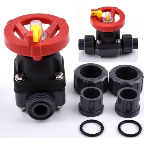20/25/32/40/50/63mm I.D UPVC Union Limit Diaphragm Valve Fish Tank Aquarium Garden Agriculture Irrigation Water Pipe Connector