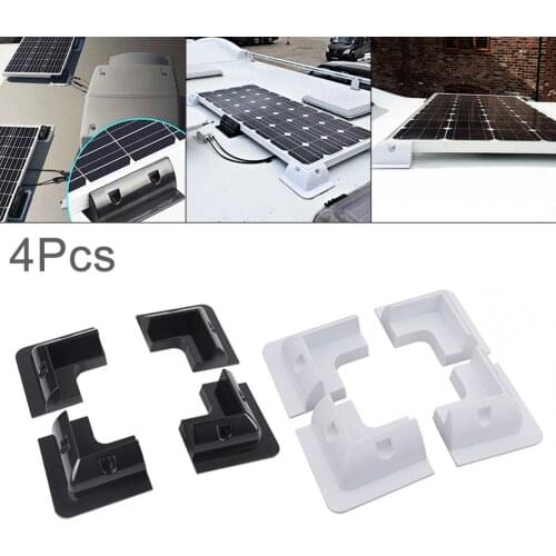 4Pcs Solar Corner Fixture Corner Bracket Mounting Kit Edges Support Panel for Home Vehicle Motorhome Boat Solar Panels