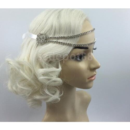 Vintage 1920s Headpiece Fascinators Flapper Chain Hairband Great Gatsby Fancy Headdress Headband