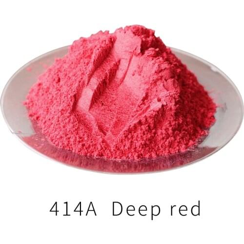 Pearl Powder Acrylic Paint Type 414A for Crafts Arts Car Paint Soap Eye Shadow Dye Colorant 50g Deep Red Mica Powder Pigment