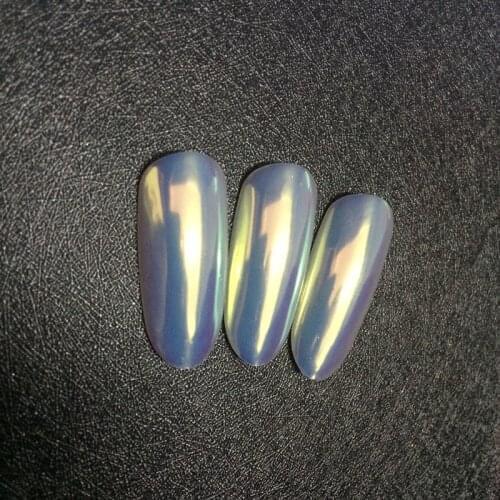 0.2g TOP Aurora Neon Pigment Powder Chameleon Mermaid Powder Super Mirror Effect Unicorn Chrome Nail Rainbow Dust Nail Art DIY