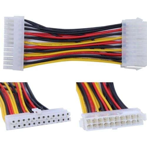 1PC ATX 20-Pin Femle to 24-Pin Male Power Supply Adapter Cable for Laptop PC