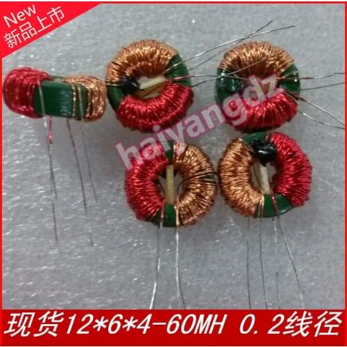 10pcs/12*6*4 60mH Common mode inductors Annular inductance Magnetic ring inductors Mn Zn inductor