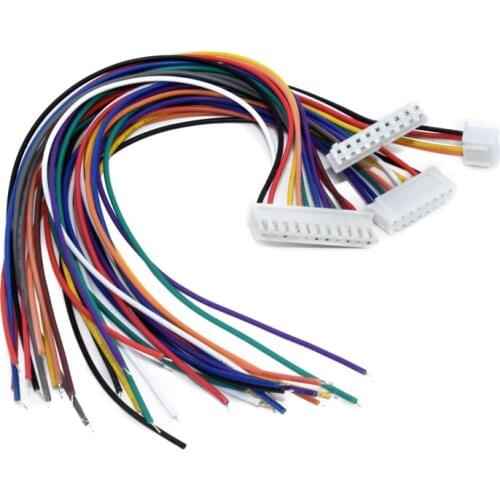 10pcs XH2.54 single head tinned cable 30CM long color wire connecting cable2/3/4/5/6/7/8/9/10/11/12P