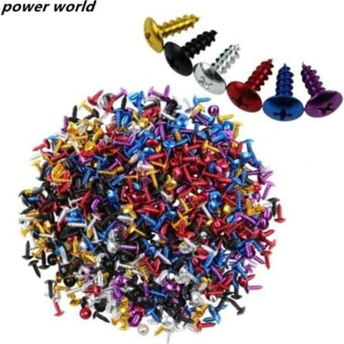 30Pcs color aluminum alloy screw fastener Motorcycle fitting power car decoration accessories plastic shell self tapping screw