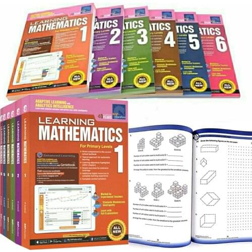 6 Singapore Mathematics Textbooks SAP Learning Mathematics Grade 1-6 Workbook Mathematics textbooks Libros