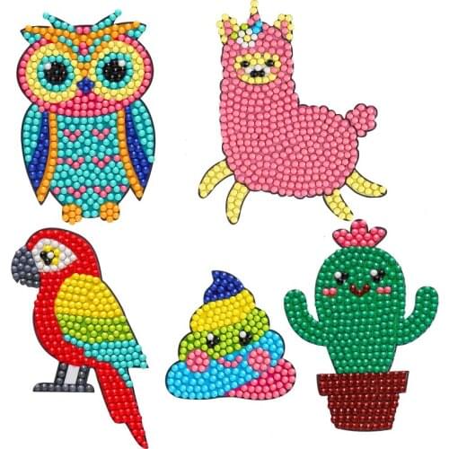 Diamond Painting Stickers Kits for Kids,DIY 5D Diamond Art Stickers by Numbers D0AD