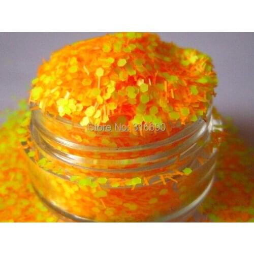 Orange and yellow glitter powder mix G334