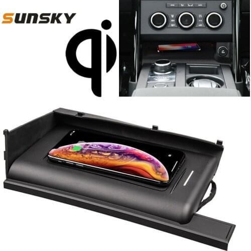 Car Charger Qi Standard Wireless Charger 10W Quick Charging for Land Rover Discovery 5 2016-2018 Smart Phone Holder Left Driving