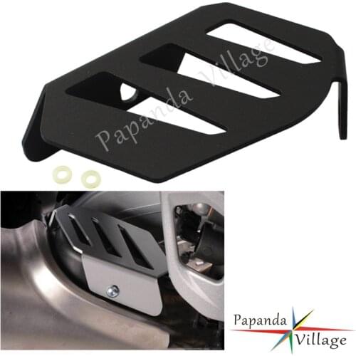 Black Motorbike Accessories Exhaust Flap Guard Cover Protector For BMW R1200R R1200RS LC R 1200 GS LC 13-16 R 1200 GS ADV LC