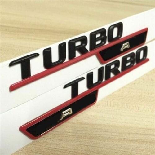 Black Red Fender 3D Letters for TURBO ////A M G Emblems Badges for Mercedes
