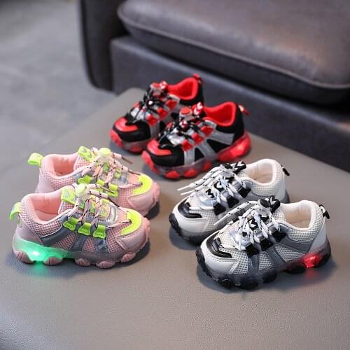 Childrens shoes 2021 new fashion boys light shoes soft soles comfortable non-slip girls casual shoes sneaker