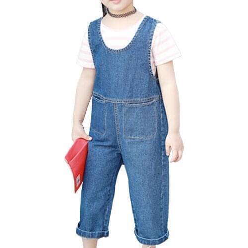 Kids Baby Romper For Girl Casual Denim Jumpsuit Toddler Girls Clothing Suspender Long Pants Children Overalls Jeans Outfits