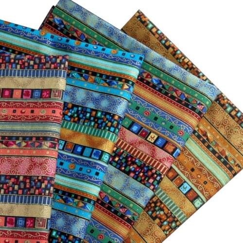 Ethnic Stripes Series Cotton Fabric Patchwork Tissue Suede Fabric Other Fabric Plain Printed 100% Cotton Piece Warp Woven Ocelot