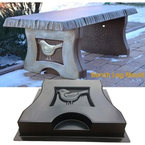Villa Garden Simulation Stone Bird Chair Bench Leg Mold Plastic Cement Concrete Paving Mould