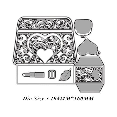 JMCRAFT 2021 Cute Loving Heart Handbag Metal Cutting Dies 3D DIY Scrapbook Handmade Paper Craft Metal Steel Template Dies