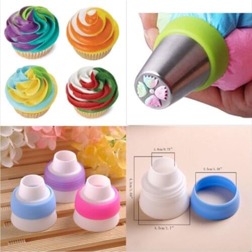4 Colors Icing Piping Nozzle Icing Tip Converter Cream Coupler Cake Decoration Connector Cupcake Fondant Decorating Tools