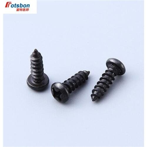 M2/M2.3/M2.6 Cross Recessed Pan Head Self-tapping Screw Parafuso Vis Spike Black Screws Tornillos Viti Phillip Plaine DIN7981