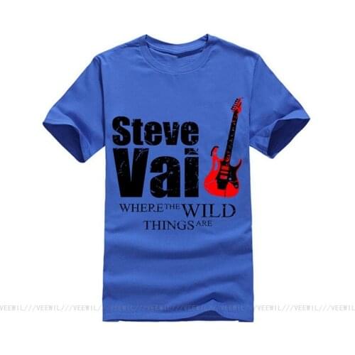 Mens New Design T Shirt Steve Vai Wild Things Guitar Legend