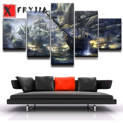 5pcs 5d diamond painting multi panel Sailing boat on the sea diamond mosaic stitch cross diamond embroidery full round drill