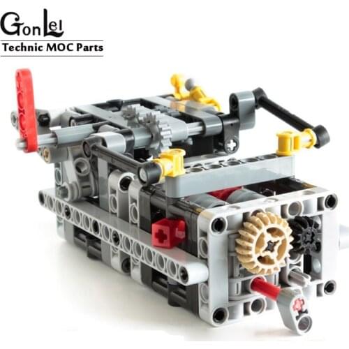 NEW MOC Bulk Parts High-Tech 8 SPEED SEQUENTIAL GEARBOX Educational Building Blocks Bricks DIY Toys Compatible with 6829