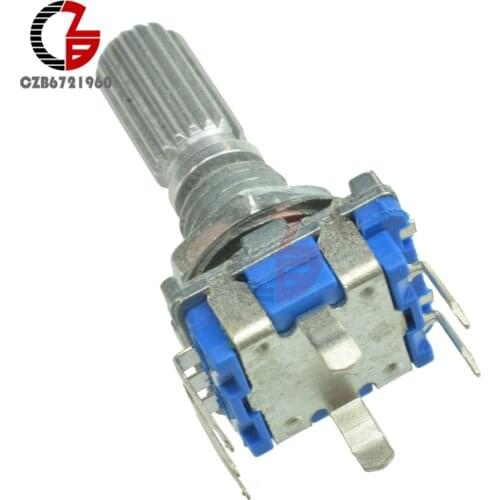2Pcs 15mm 20mm EC11 Rotary Encoder Switch Digital Audio Potentiometer Encoding Knob Switch Half Circular Shaft Handle