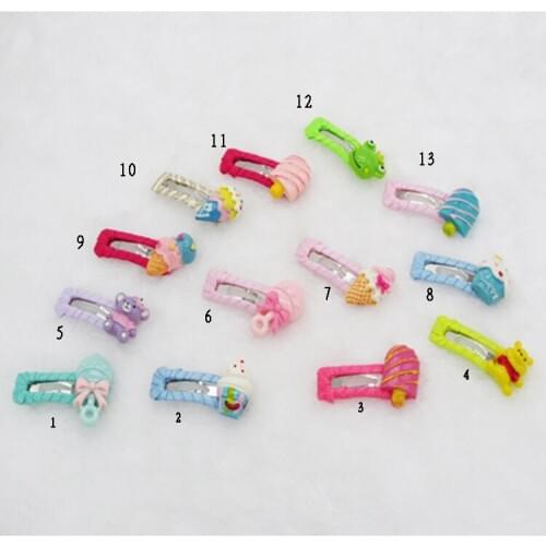 Pet BB hairpin 3cm pet dog card accessories Cartoon BB clip Teddy yorkie hairpin headdress flower 30pcs