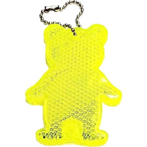 1 PIECE Cute Plastic Safety Teddy Bear Reflectors Ideal Use Pinata School Bags Filler Loot Pedestrian Birthday Party Favors Gift