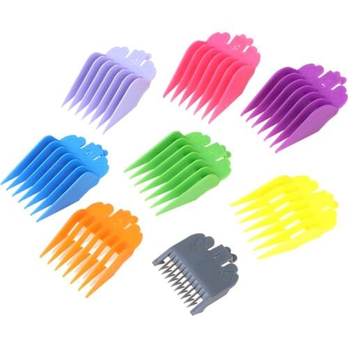 2/4/8/10PCS Hair Clipper Limit Comb Guide Limit Comb Trimmer Guards Attachment Universal Professional Hair Trimmers Colorful