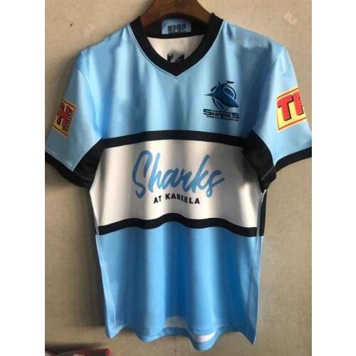 2021 CRONULLA SHARKS HOME JERSEY – MENS RUGBY JERSEY TRAINING SINGLET SHORTS JERSEY size S--5XL