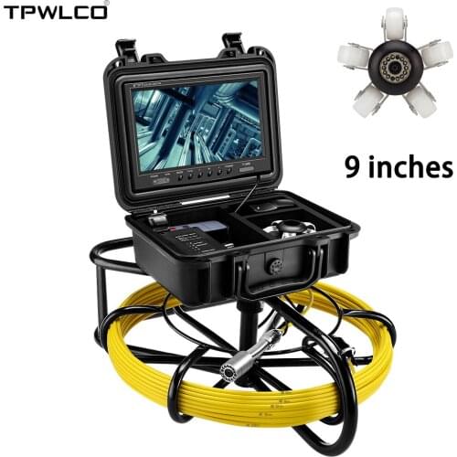23MM Lens Industry Pipeline Endoscope 9 inch LCD 20m Cable Underground Sewer Pipe Drain Inspection Camera System