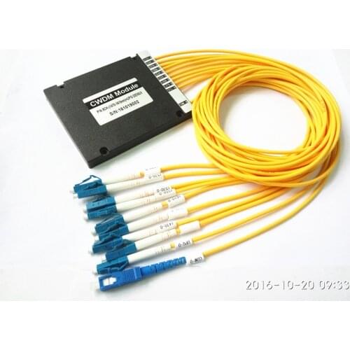 8 channel fiber optic CWDM,mux and Demux CWDM 8CH+1 channels 1470/1490/1510/1530/1550/1570/1590/1610nm SC-LC