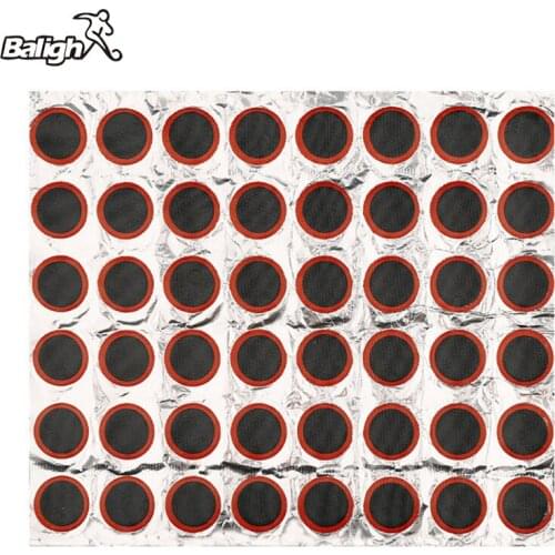 Balight 48pcs 33 * 25mm Rubber Bicycle Tire Patch Square Round Cycle Repair Tool Bike Tire Tyre Inner Tube Puncture Repair