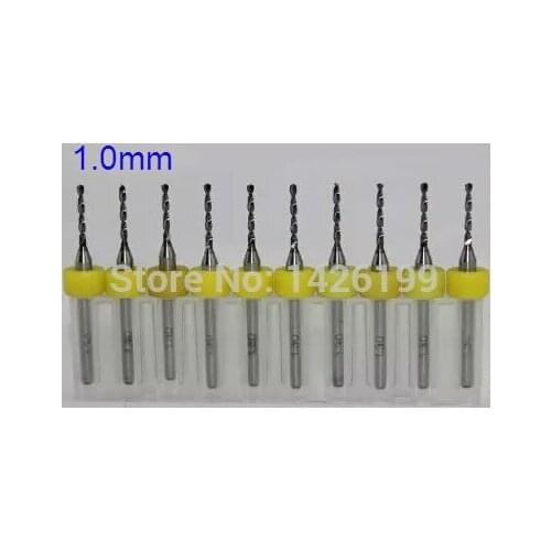 Free Shipping 10Pcs 1.0MM Import Carbide PCB Drill Bits, Print Circuit Board Mini CNC Drilling Bit Set, Woodworking Tools