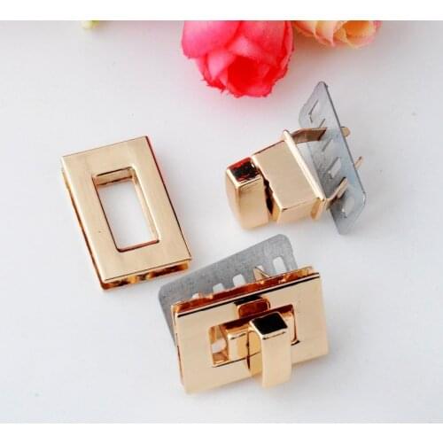 Free Shipping 5 Sets Golden Metal Hook Box Latches Clasp Bag Box Lock Trunk Purse Lock 26x16mm J2981